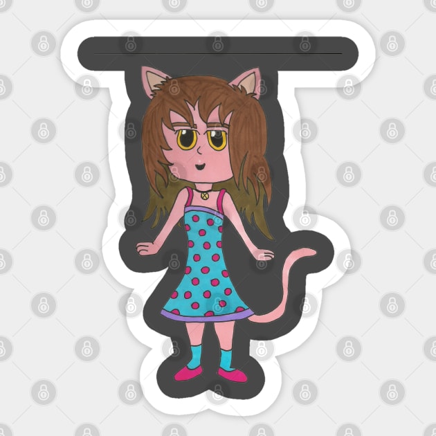 Chibi Girl Sticker by Loose Tangent Arts